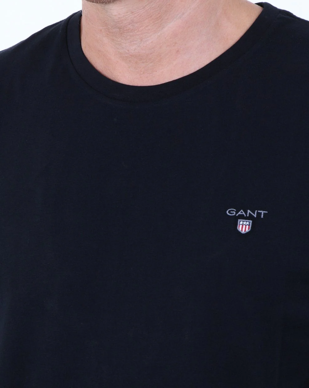 Gant Solid Crew Neck T Shirt Black - Image 2
