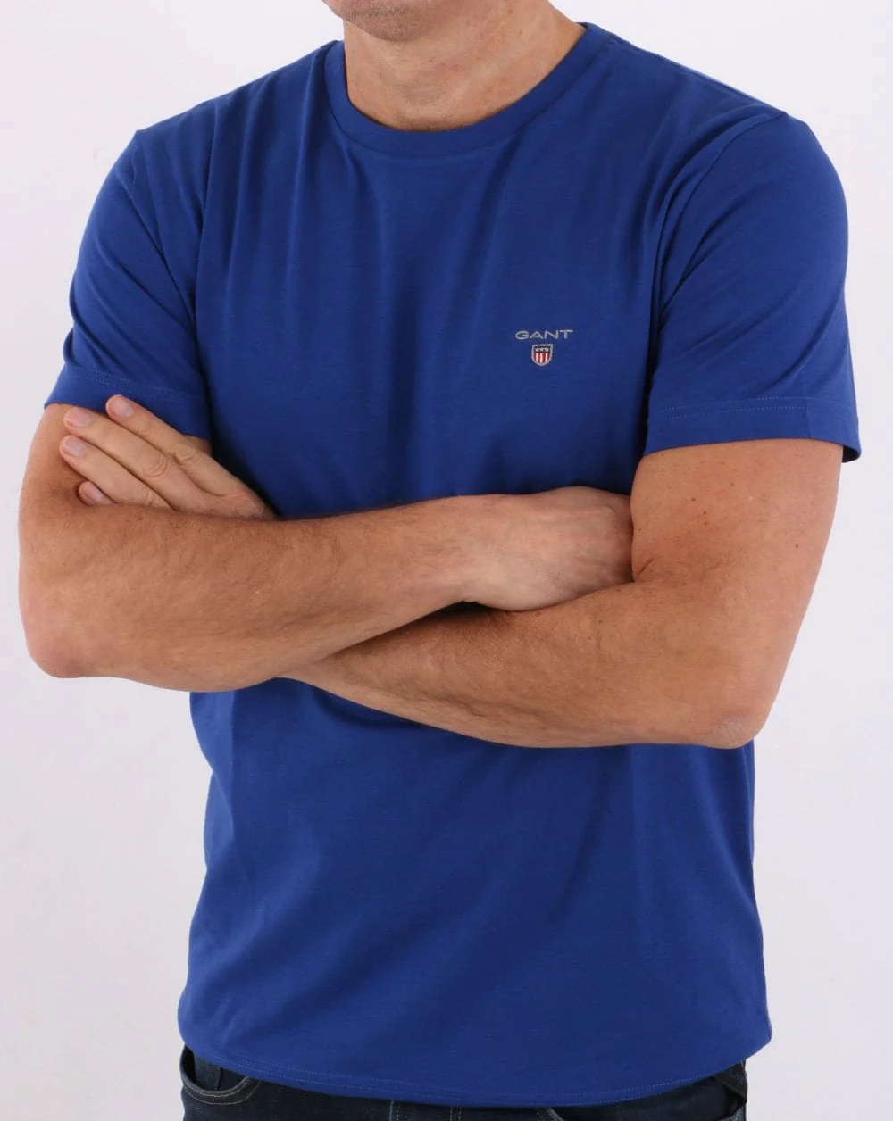 Gant Solid T Shirt College Blue - Image 3