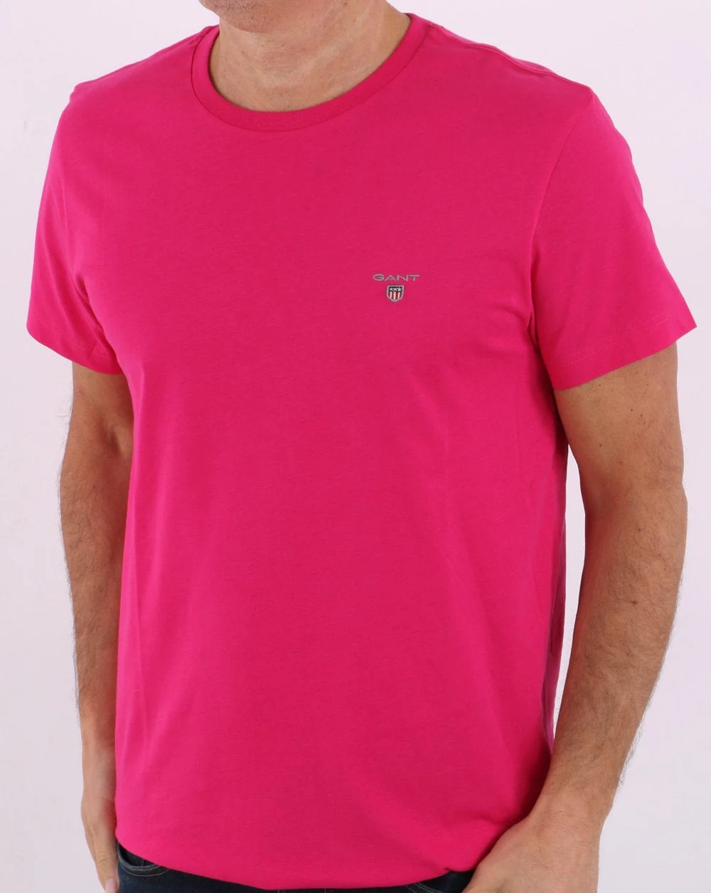 Gant Solid T Shirt Peacock Pink