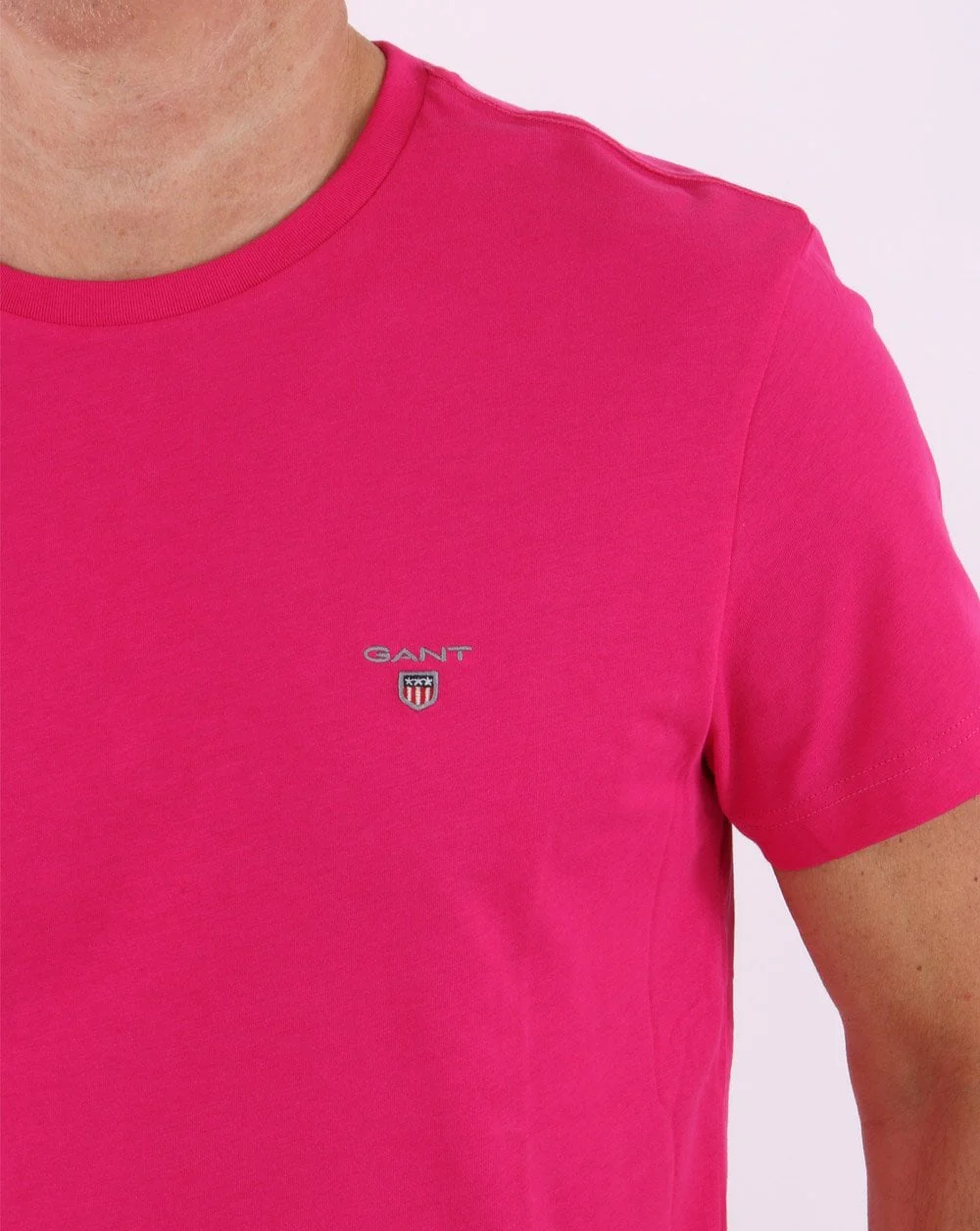 Gant Solid T Shirt Peacock Pink - Image 2