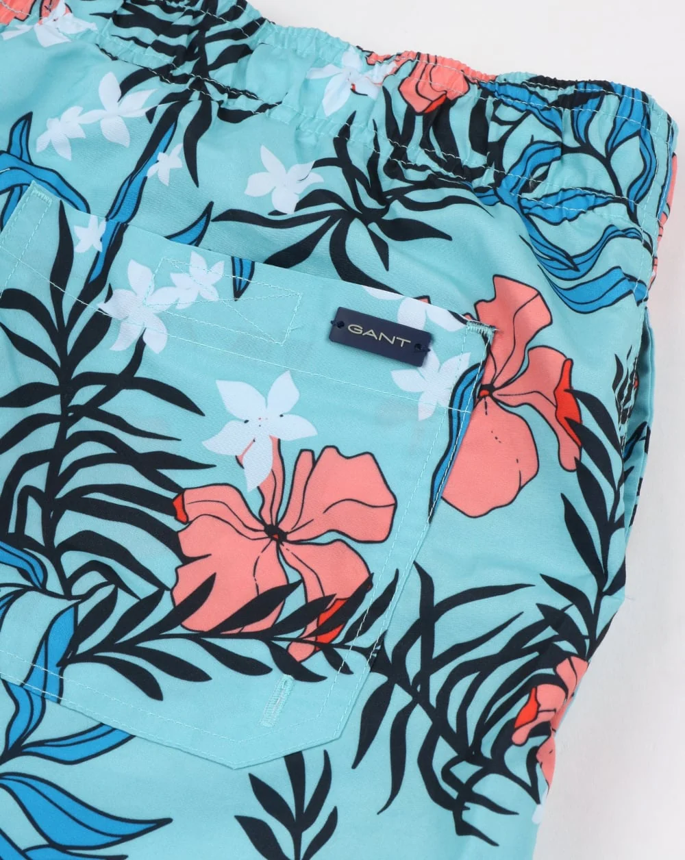 Gant Summer Floral Swim Shorts Topaz Blue - Image 3