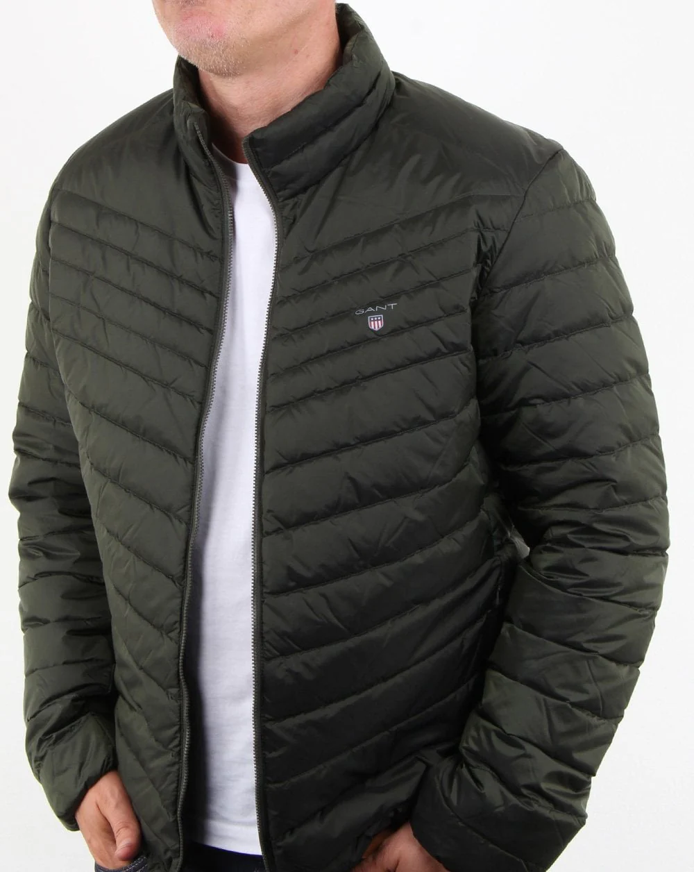 Gant The Airlight Down Jacket Moss Green - Image 2