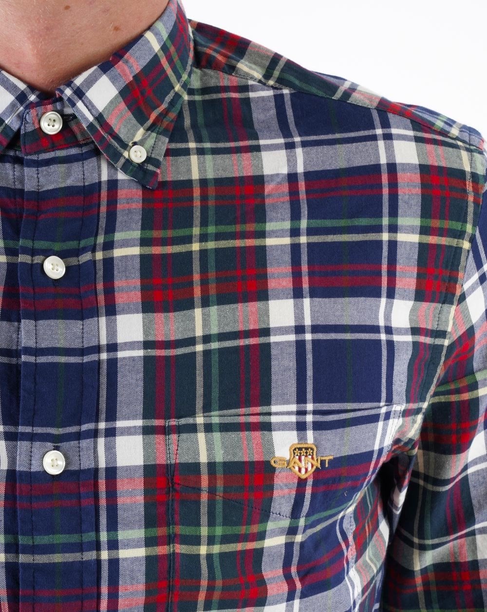 Gant Twill Check Shirt Dusk Blue - Image 2