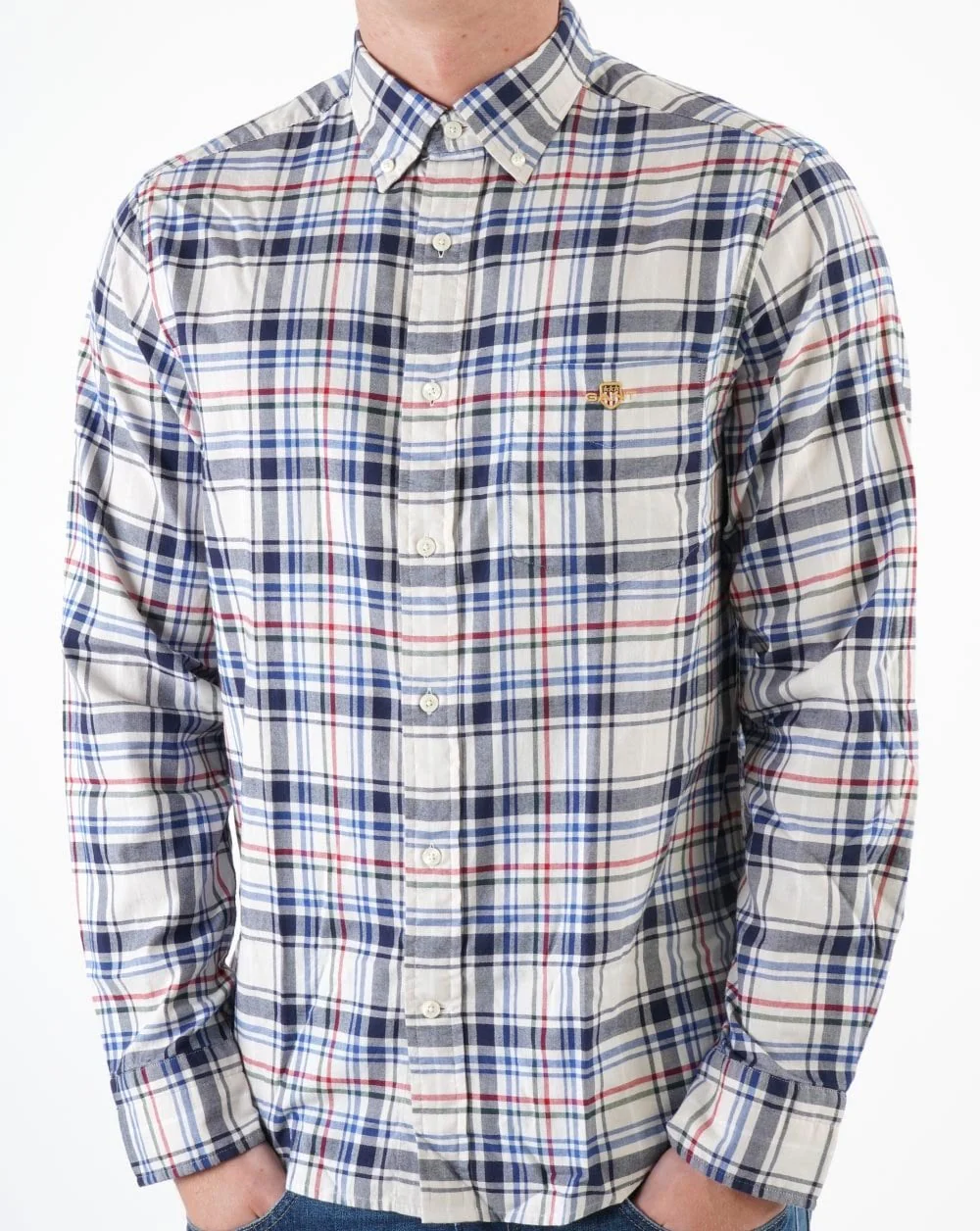 Gant Twill Check Shirt Putty