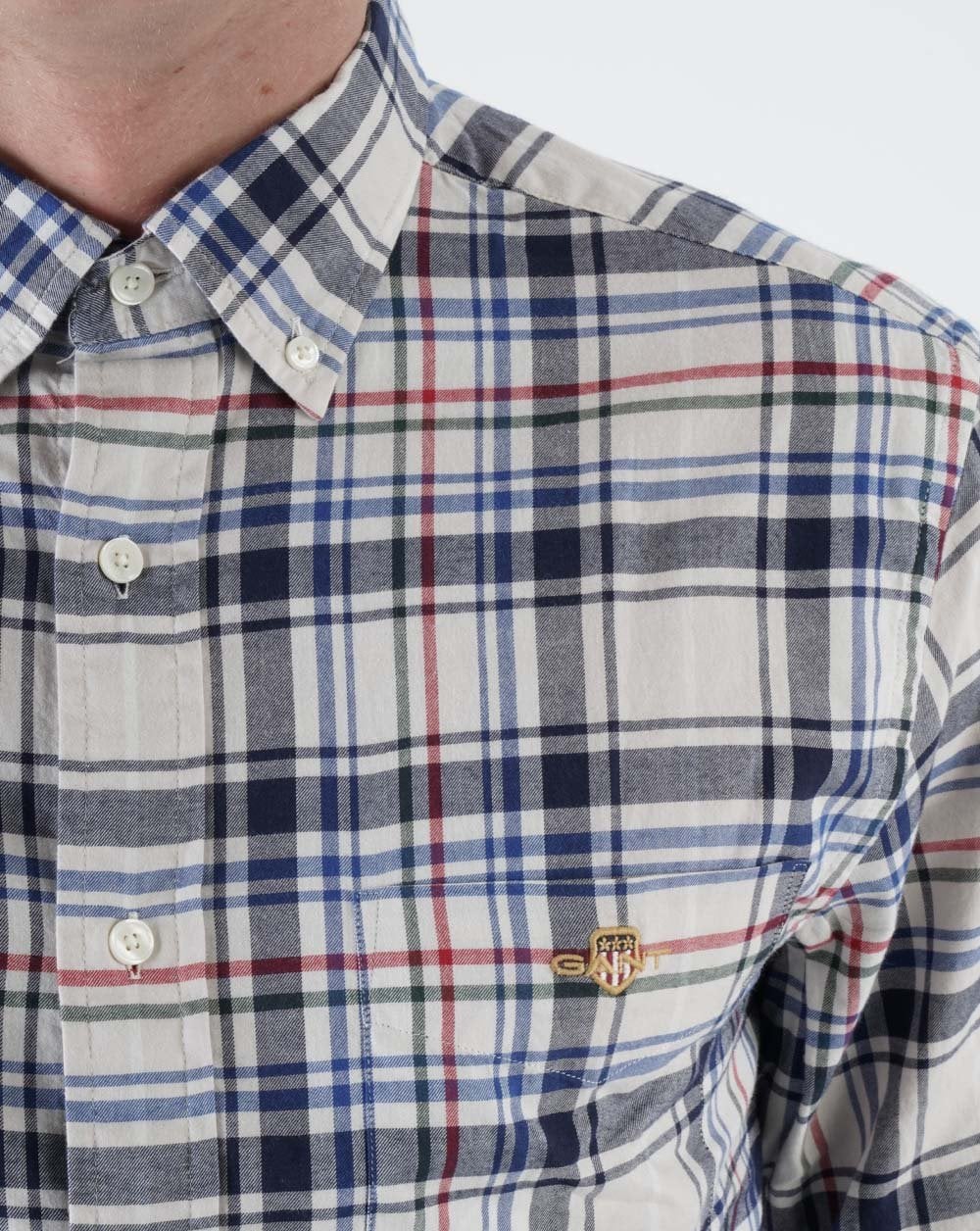 Gant Twill Check Shirt Putty - Image 2