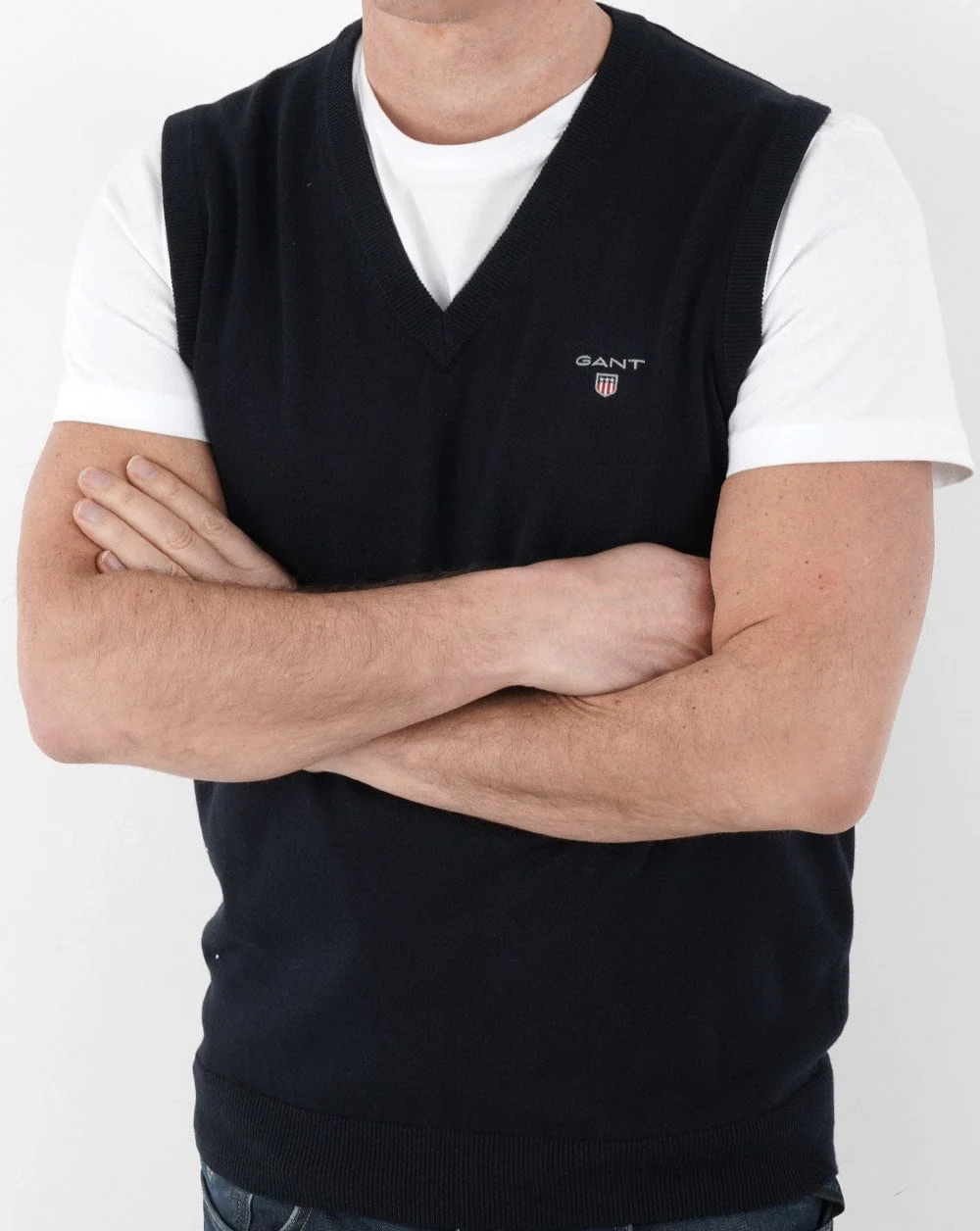 Gant V-neck Tank Top Navy - Image 2