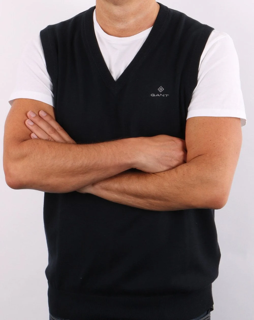 Gant V-neck Tank Top Navy - Image 2