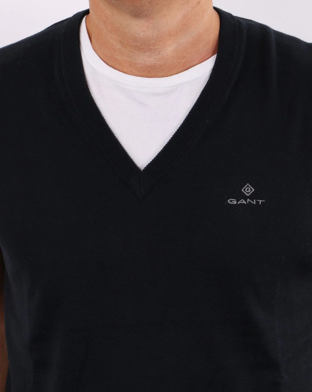 Gant V-neck Tank Top Navy - Image 3