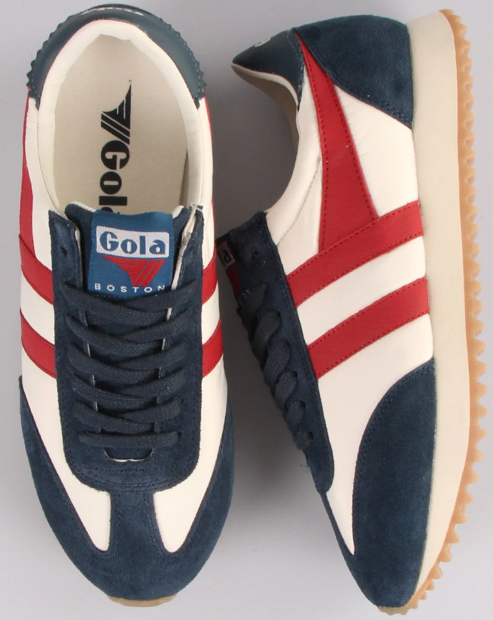 Gola Boston 78 Trainer Vintage Blue/White/Red - Image 2