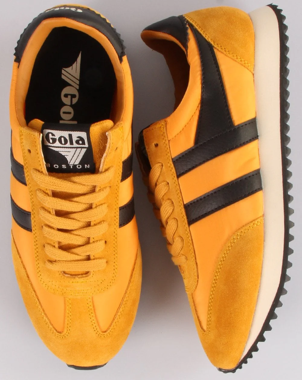 Gola Boston 78 Trainer Yellow/Black - Image 2