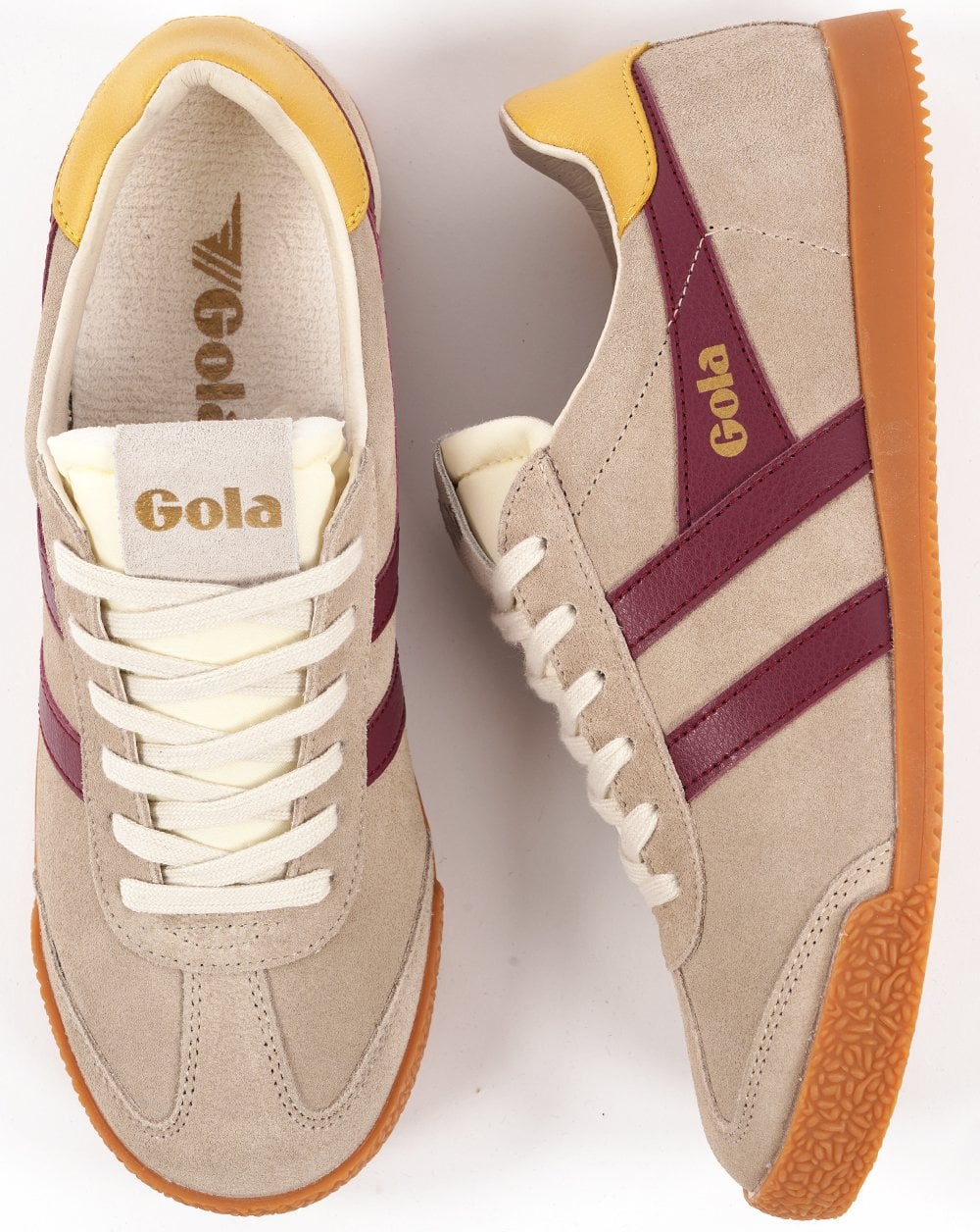Gola Classics Women's Elan Trainers Bone / Cerise / Pollen - Image 4