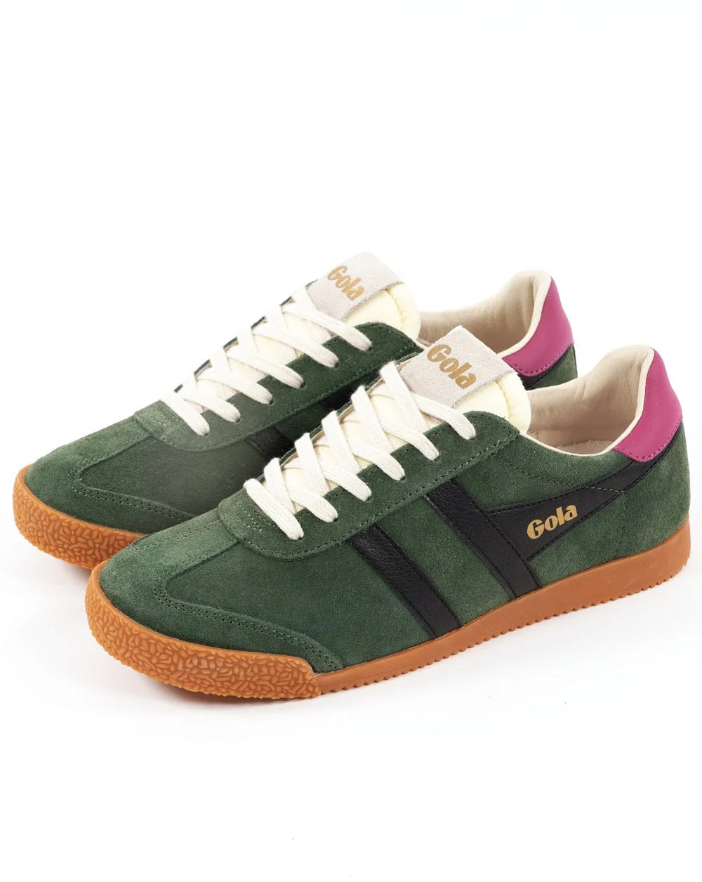 Gola Classics Women's Elan Trainers Evergreen / Black / Fuchsia - Image 2