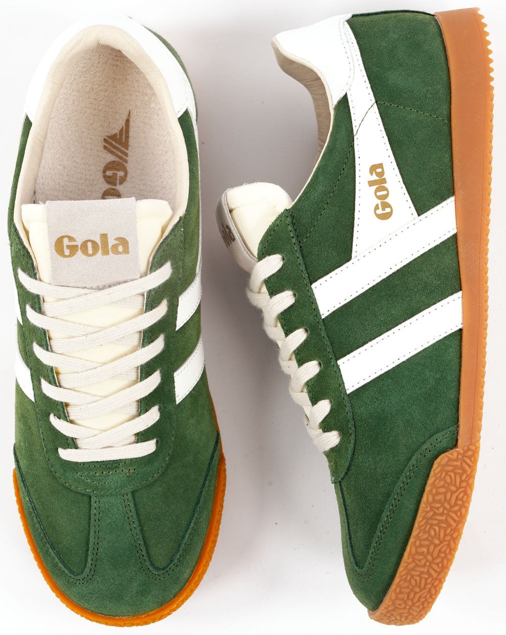 Gola Classics Women's Elan Trainers Evergreen / White - Image 4