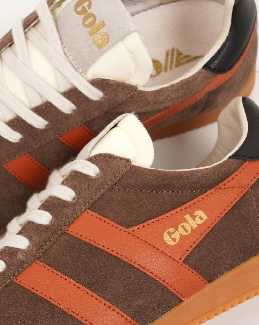 Gola Elan Trainers Brown/Dark Orange/Black - Image 3