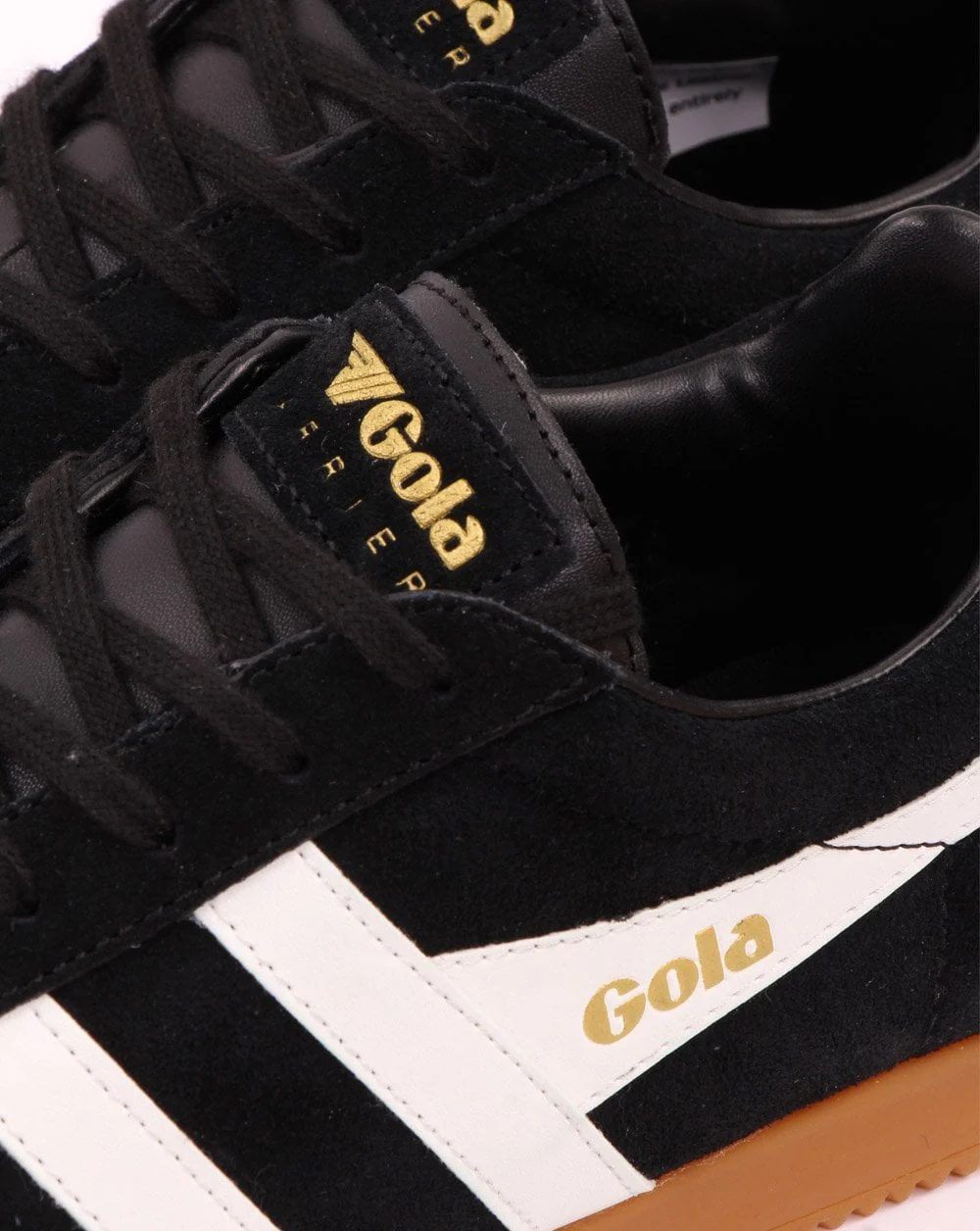 Gola Harrier Suede Trainer Black/White - Image 4