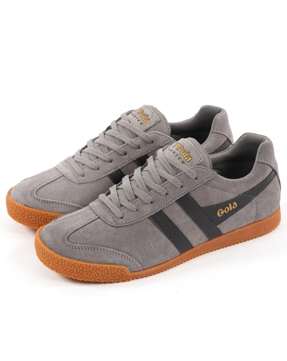 Gola Harrier Suede Trainer Cement / Storm - Image 2