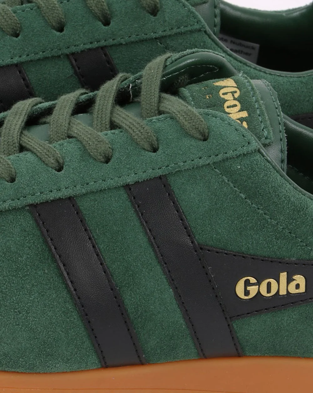 Gola Harrier Suede Trainer Evergreen/black - Image 3