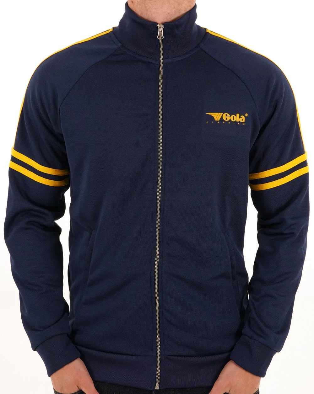 Gola Logo Striped Track Top Navy - Image 2