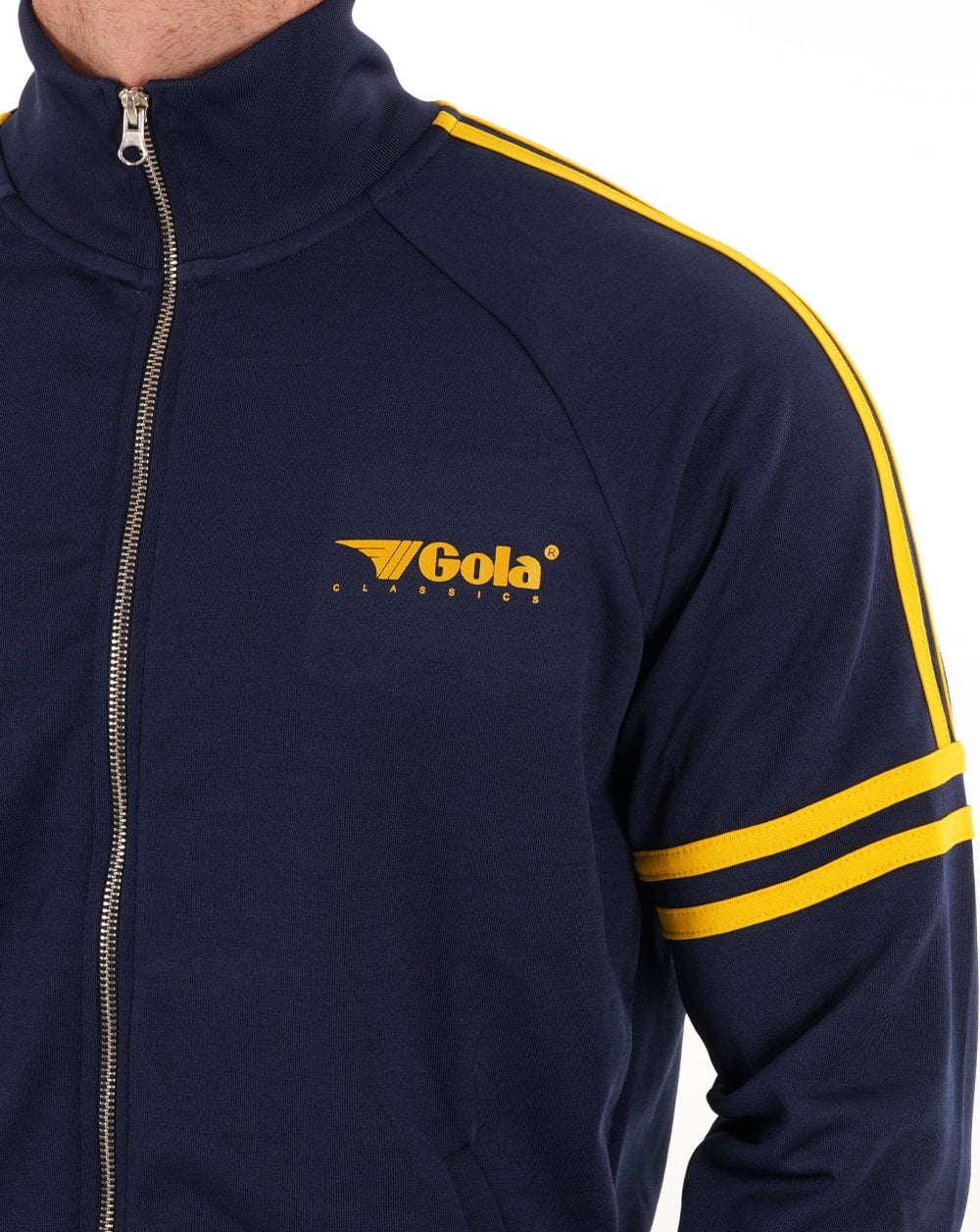 Gola Logo Striped Track Top Navy - Image 3