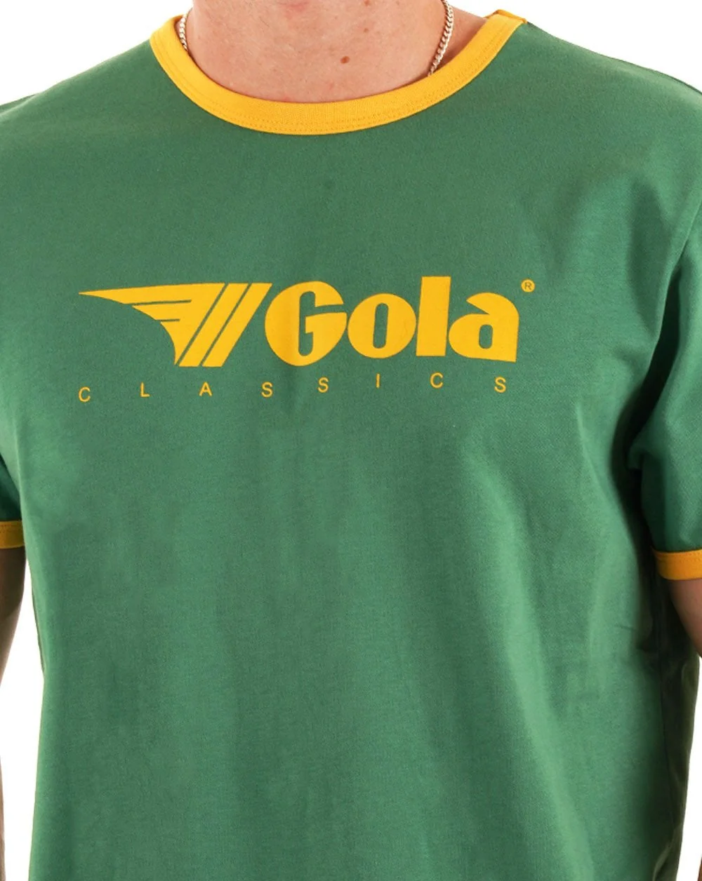 Gola Ringer T-shirt Green - Image 2
