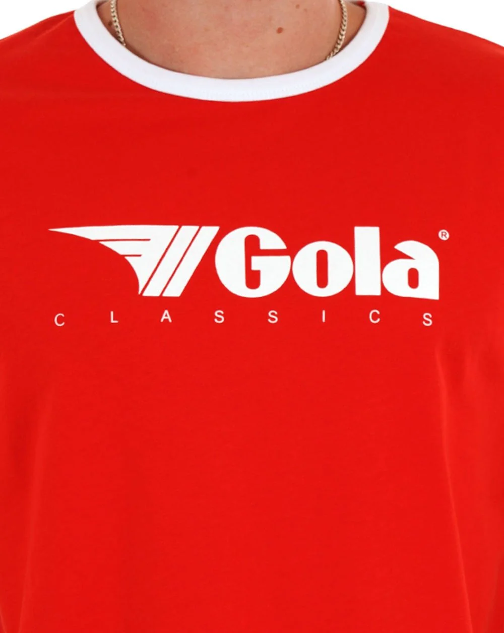 Gola Ringer T-shirt Red - Image 2