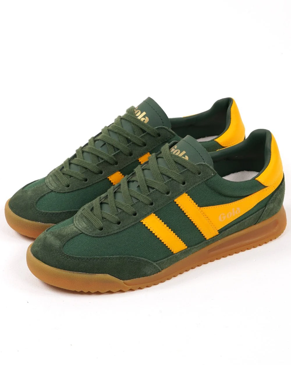 Gola Tornado Trainers Evergreen / Sun Yellow - Image 2