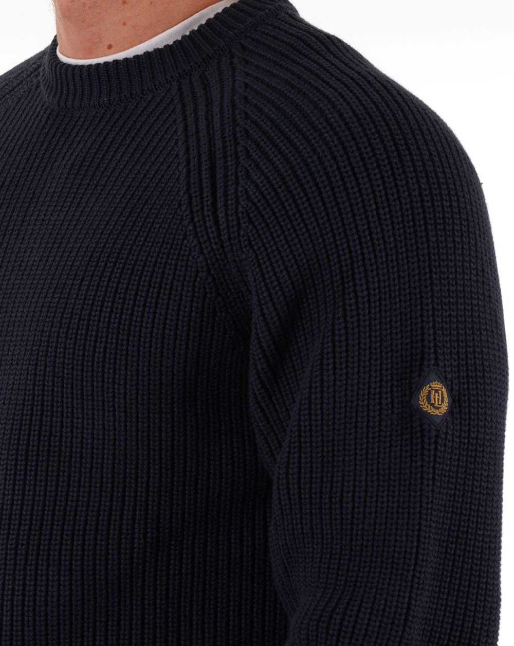 Henri Lloyd Golant Ribbed Crew Knit Navy - Image 2