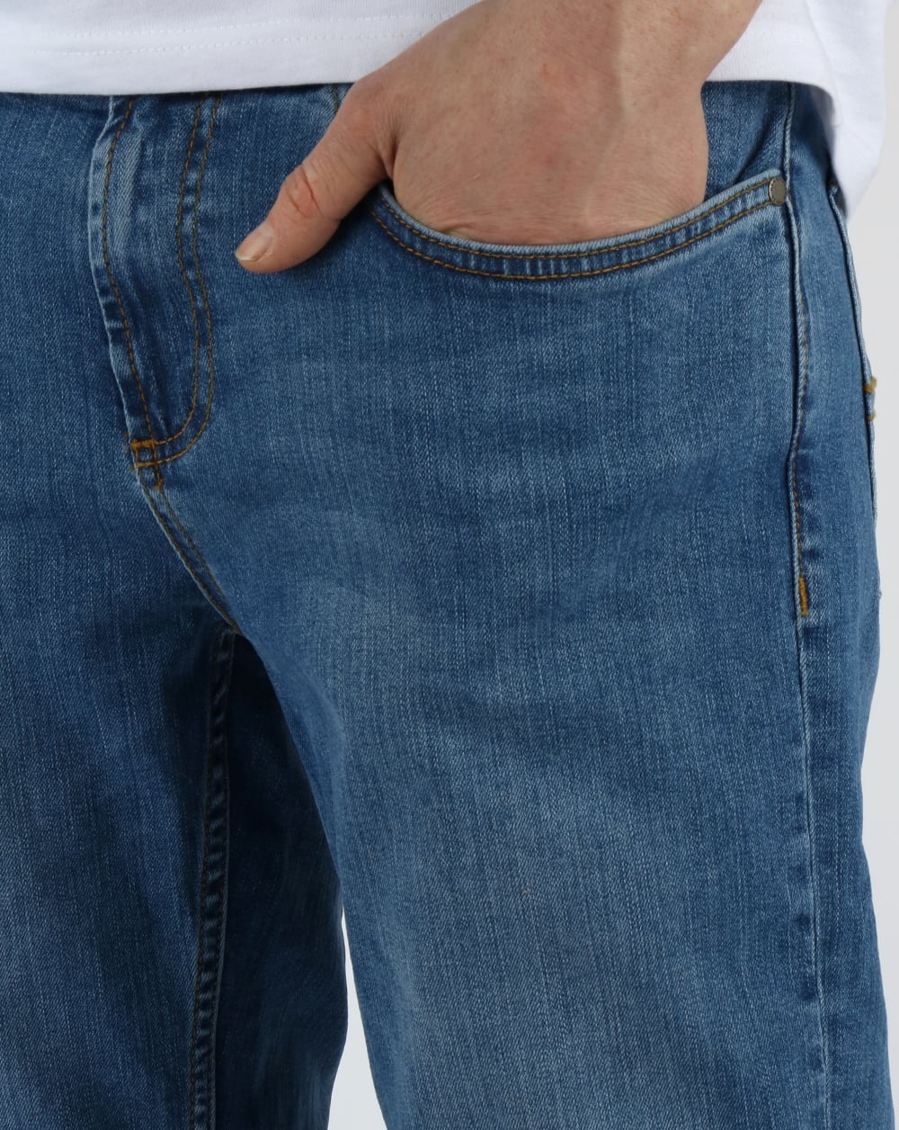 Henri Lloyd Manston Regular Fit Jeans Vintage Medium Wash - Image 3