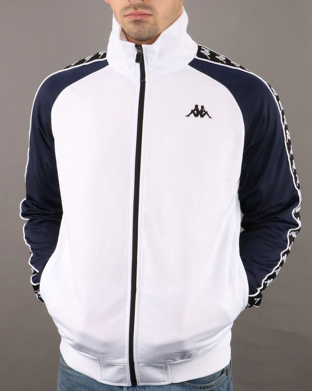 Kappa Anniston Banda Jacket White/ Navy - Image 2