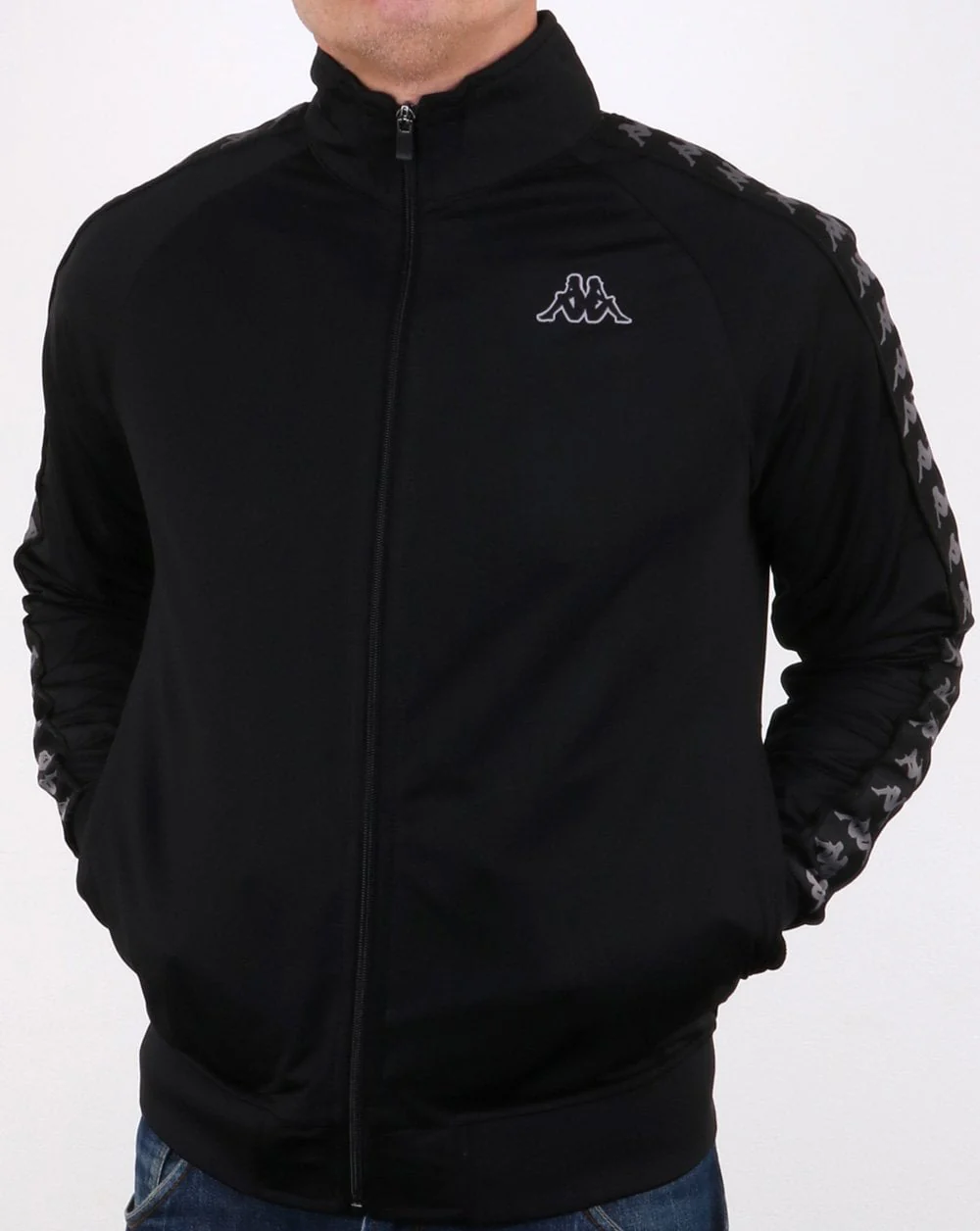 Kappa Banda Anniston Slim Track Top Black - Image 3