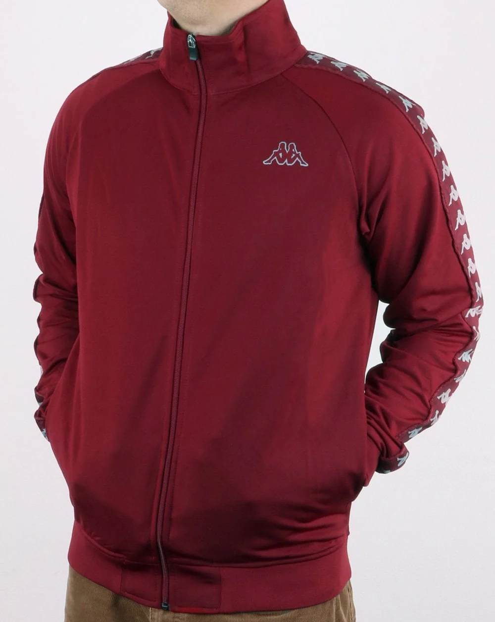 Kappa Banda Anniston Slim Track Top Burgundy - Image 2