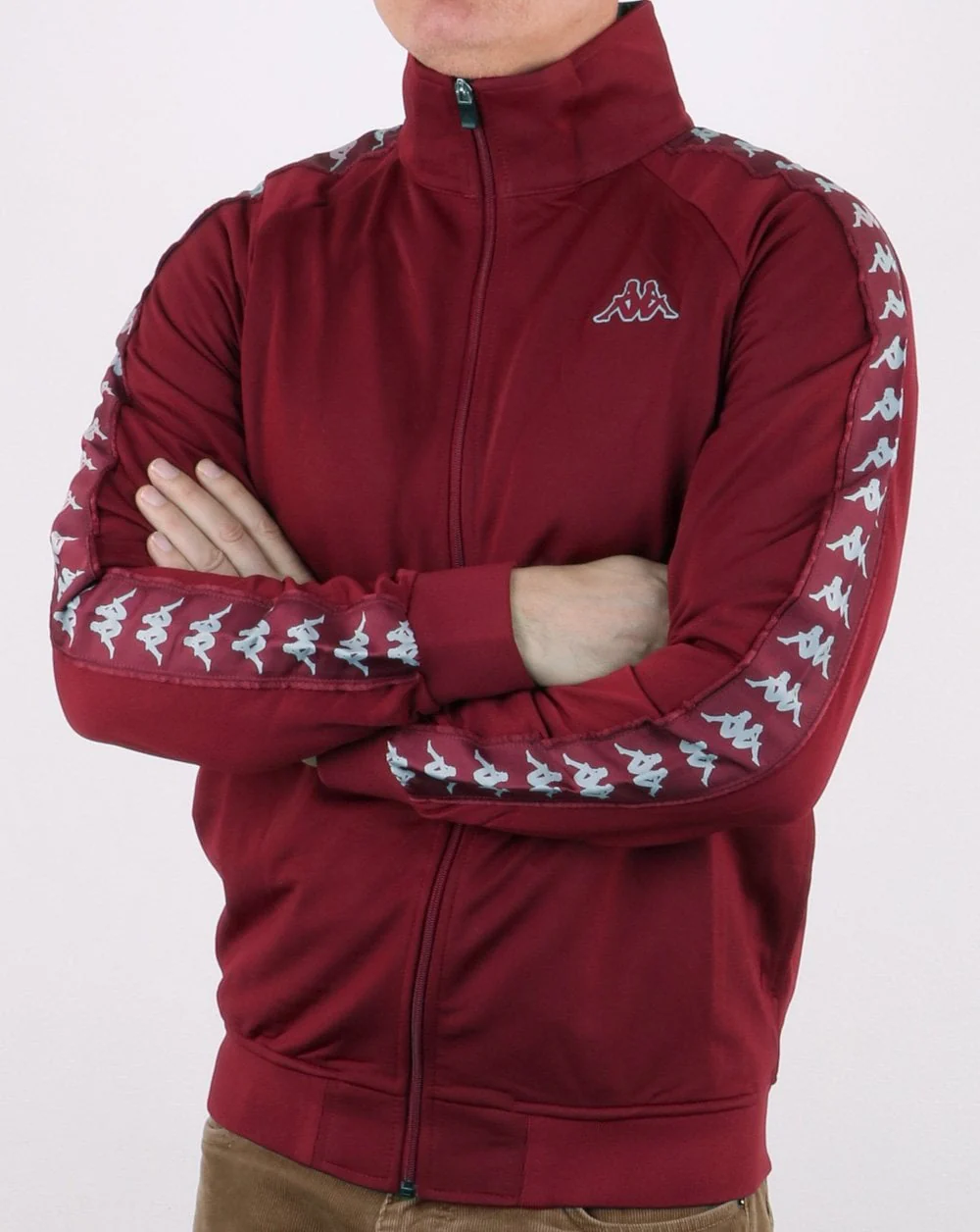 Kappa Banda Anniston Slim Track Top Burgundy - Image 3
