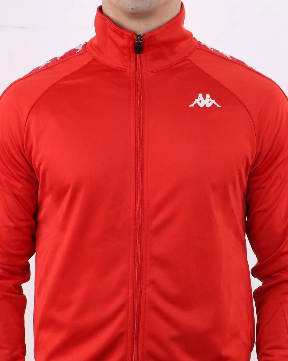 Kappa Banda Anniston Slim Track Top Red Blaze/White - Image 5