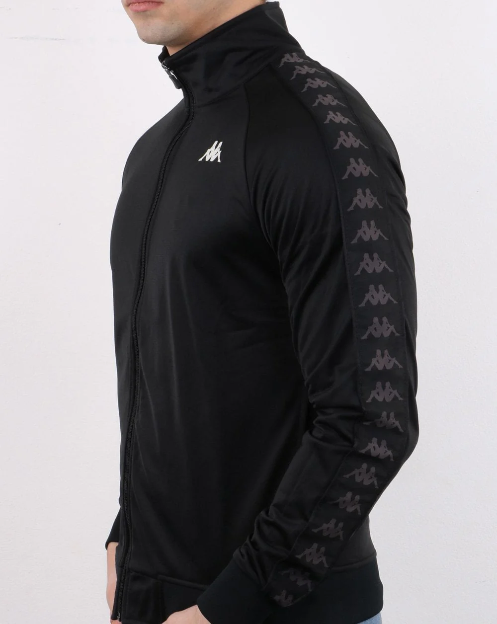 Kappa Banda Anniston Track Top Black/White - Image 4