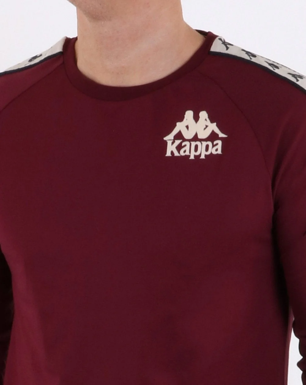 Kappa Dixon Long Sleeve Taping Top Dark Red - Image 3