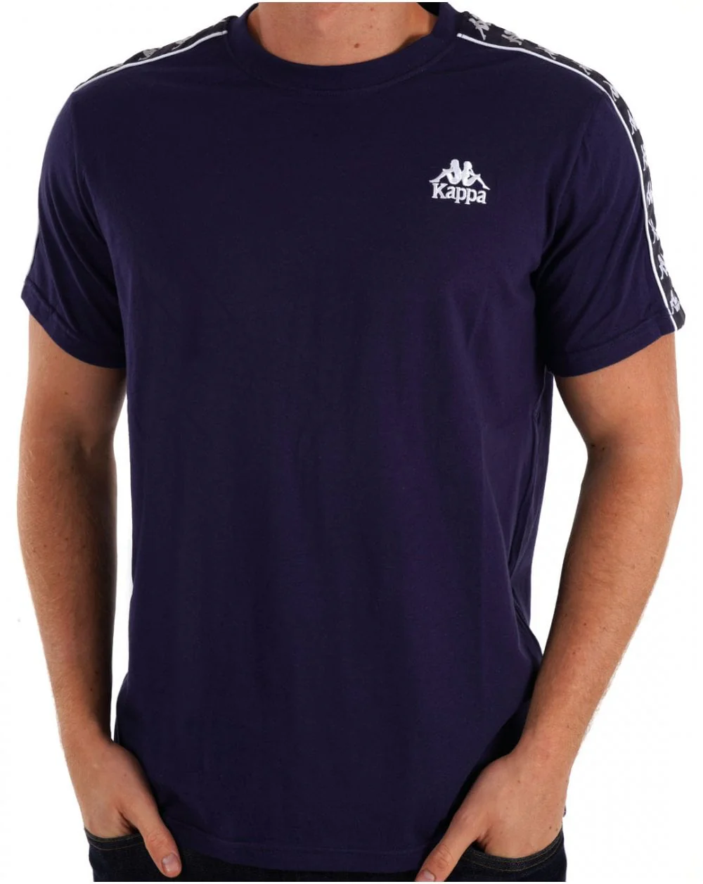 Kappa Umara T Shirt Navy Blue/White - Image 2
