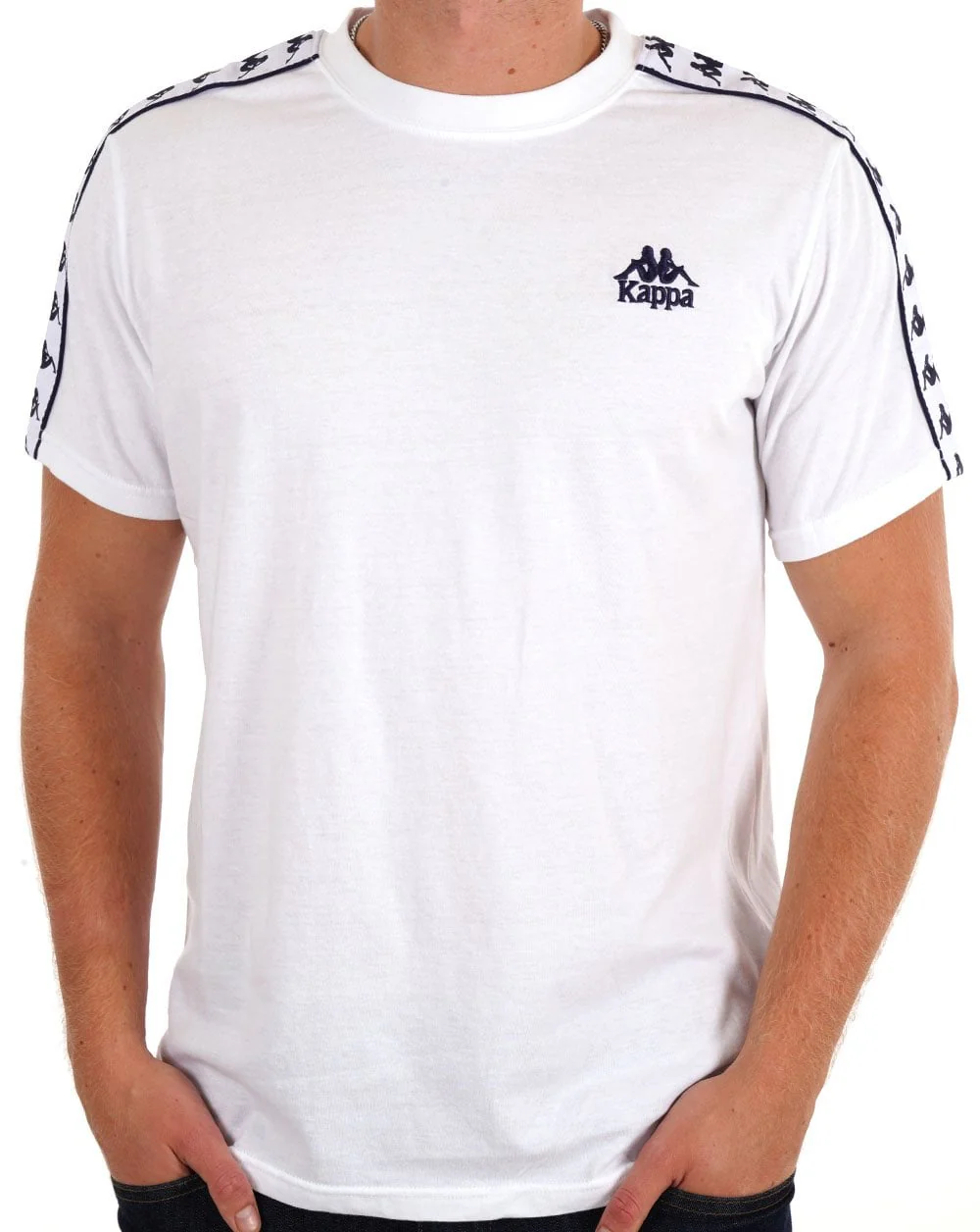 Kappa Umara T Shirt White/Navy