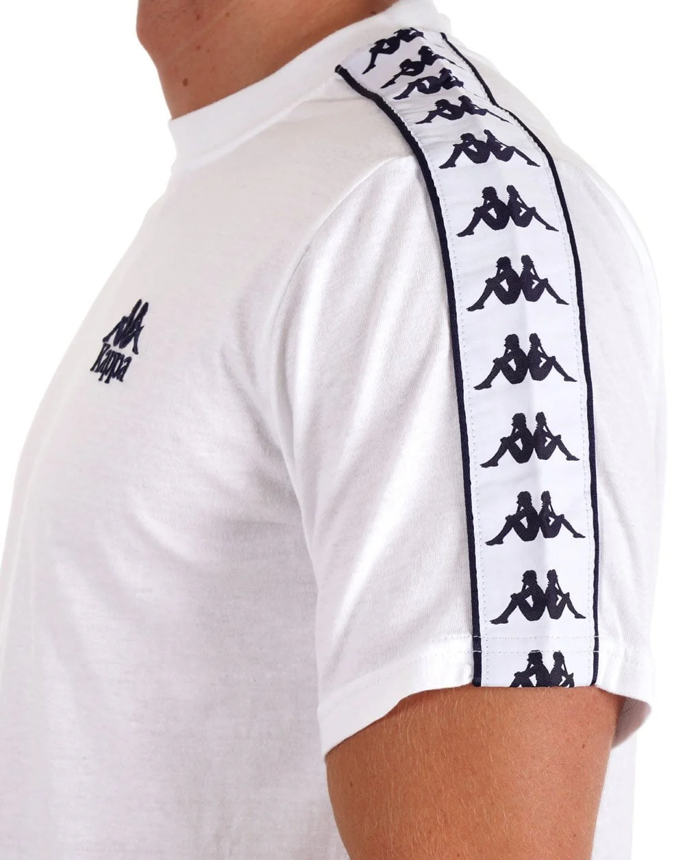 Kappa Umara T Shirt White/Navy - Image 2