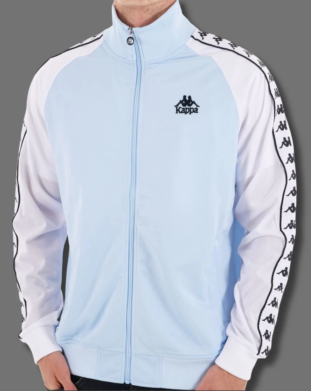 Kappa Uriah Track Top Sky Blue/White - Image 3