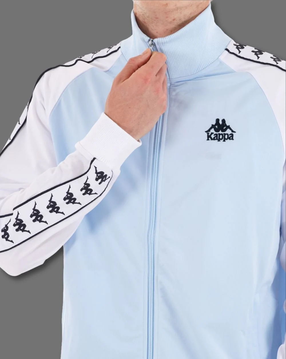 Kappa Uriah Track Top Sky Blue/White - Image 4
