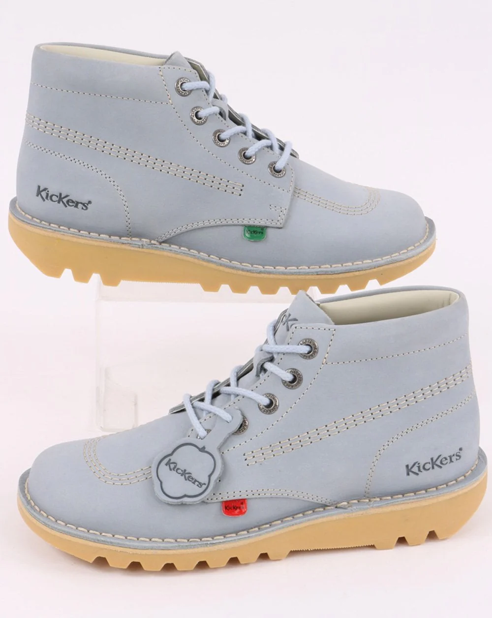 Kickers Kick Hi Leather Boot Pale Blue - Image 3
