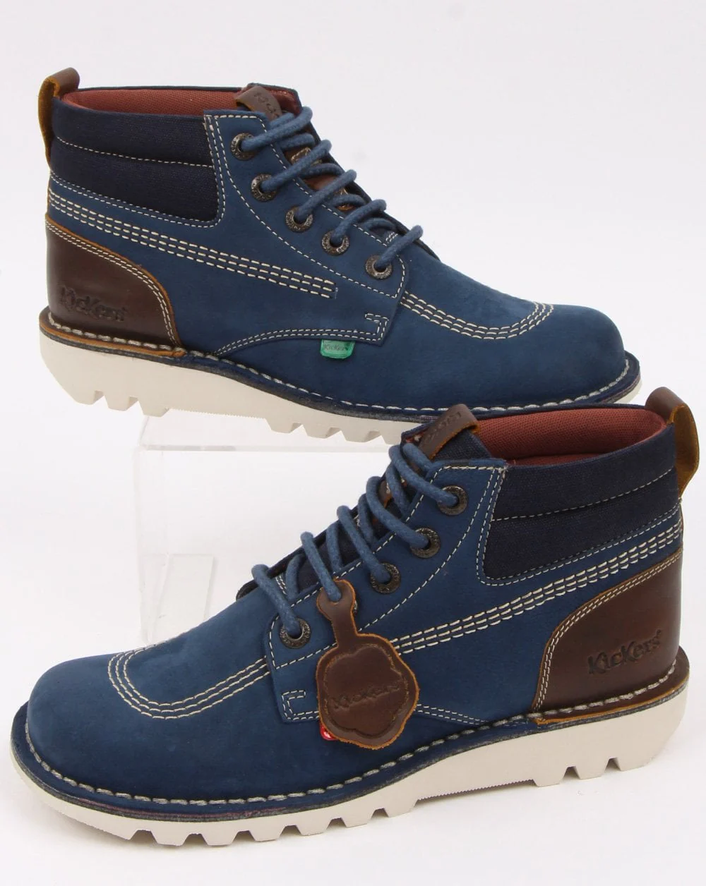 Kickers Kick Hi Mash Up Boot Blue