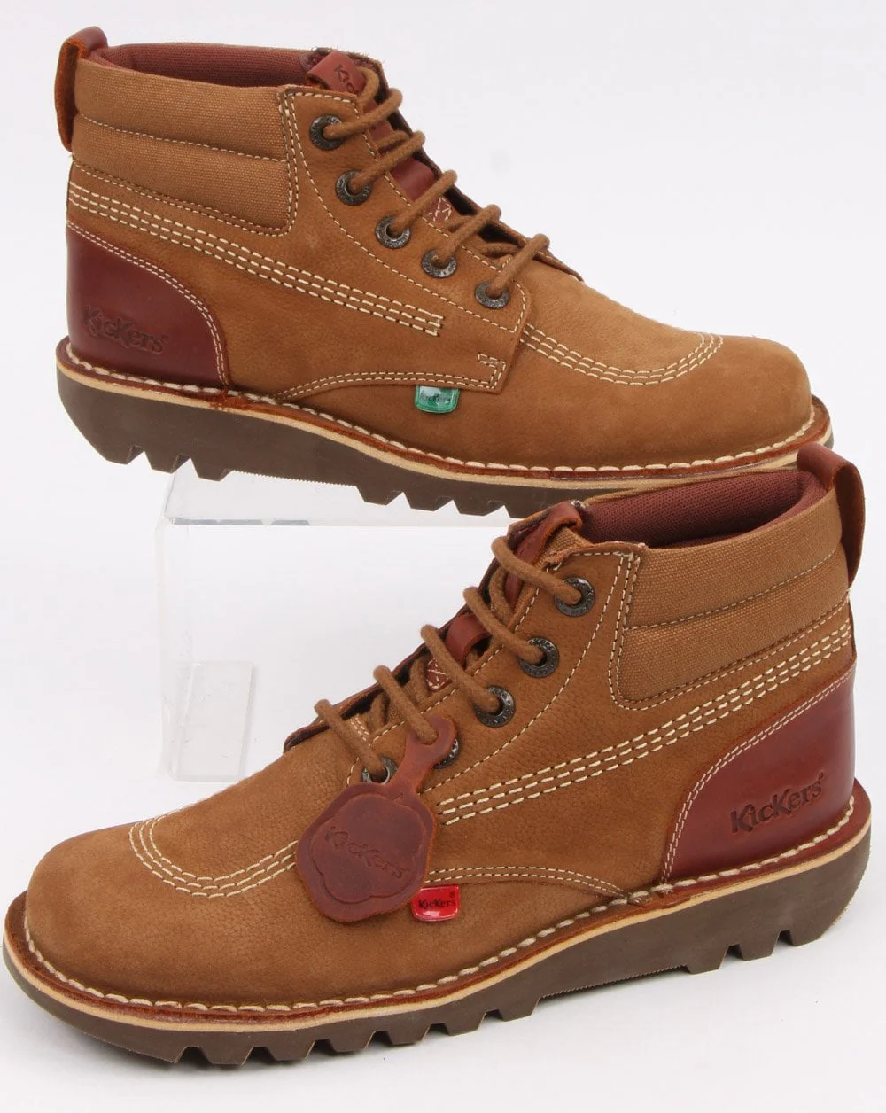 Kickers Kick Hi Mash Up Boot Brown