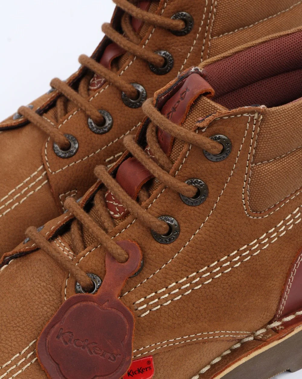 Kickers Kick Hi Mash Up Boot Brown - Image 4