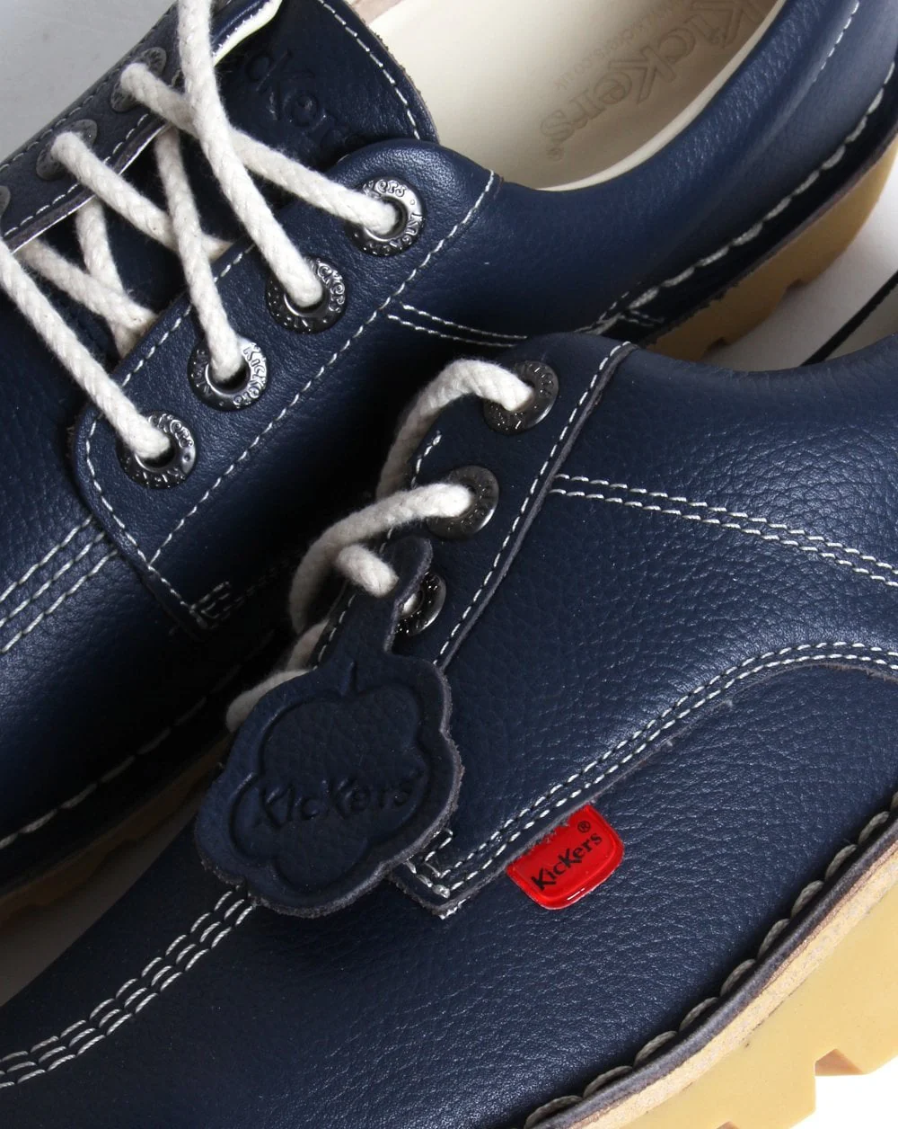 Kickers Kick Lo Leather Shoe Navy - Image 2
