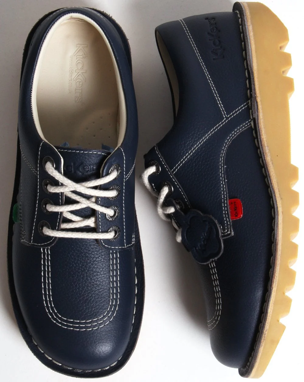 Kickers Kick Lo Leather Shoe Navy - Image 3