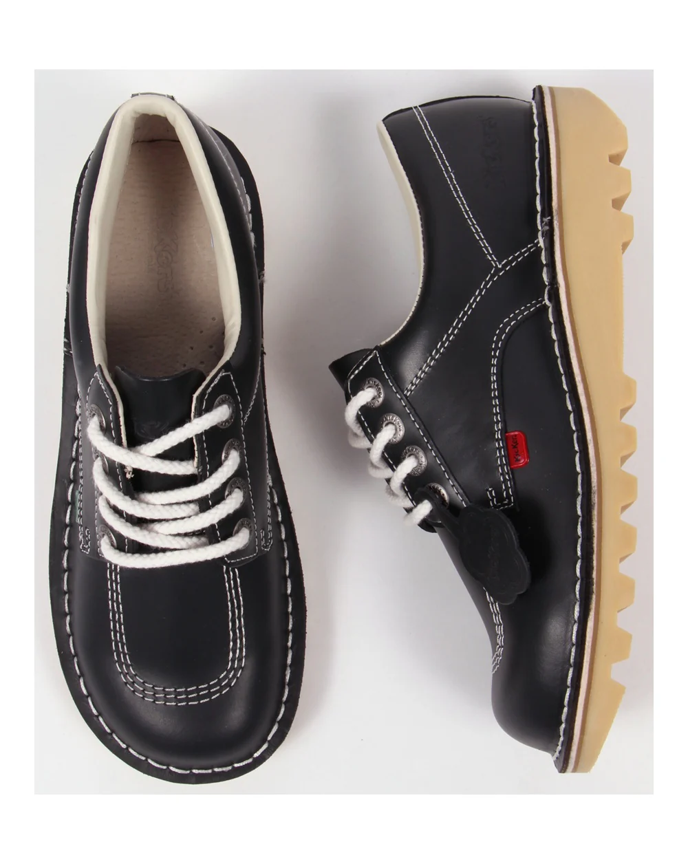 Kickers Kick Lo Shoes Navy Blue - Image 3