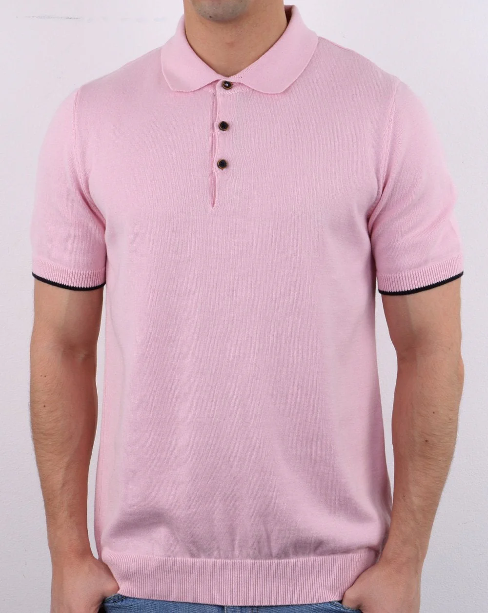Knitted Polo Pink