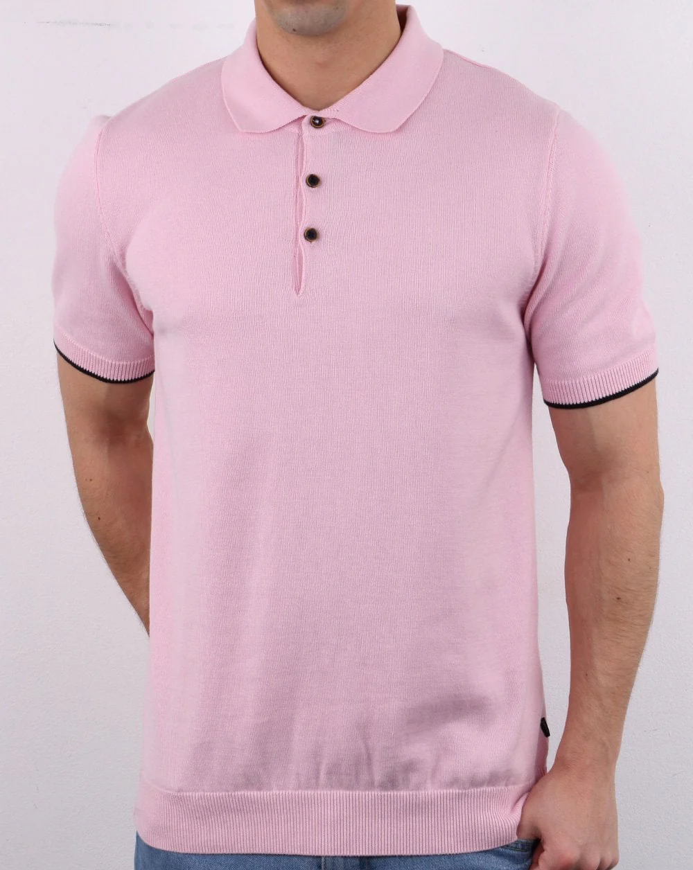 Knitted Polo Pink - Image 2