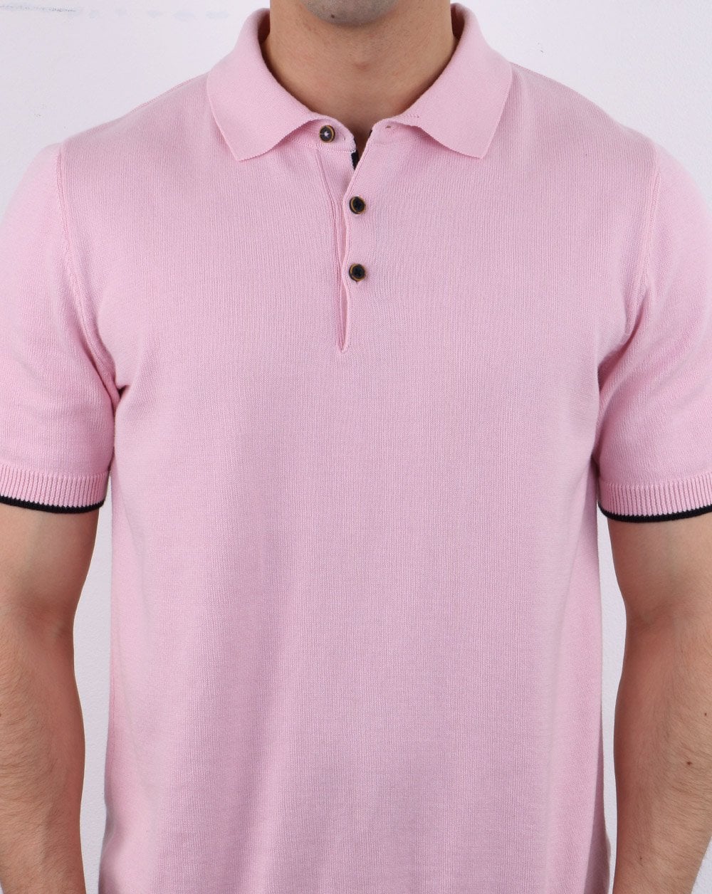 Knitted Polo Pink - Image 4